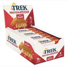 TREK High Protein Flapjack Biscoff - Plant Based - Vegan Snack - 50 g x 12 bars