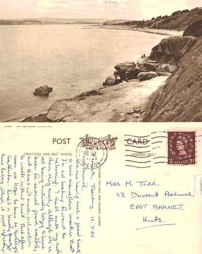 Vintage postcard orcombe - vintage,