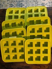 Lot of 8 IKEA Green Silicone Ice Cube Trays NEW