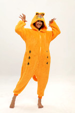 Garfield Multicoloured All In One Jumpsuit Onesie00 Unisex Adults Orange Cat