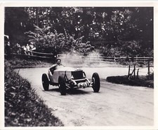 RAYMOND MAYS AND THE WHITE INVICTA 1931, SHELSLEY WALSH HILL CLIMB PHOTOGRAPH.