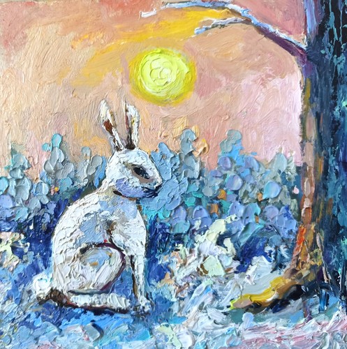 Original oil painting white - original,
