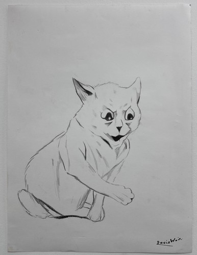Louis wain drawing old - louis,