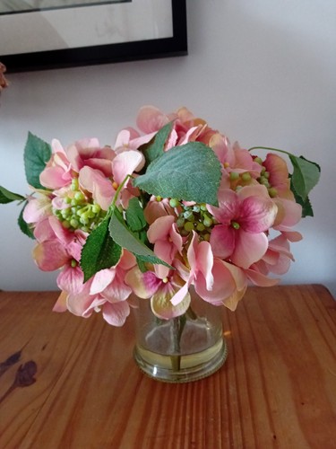 Faux silk pink flower - silk,
