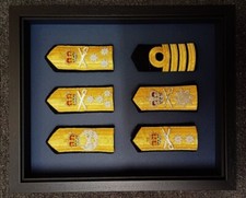 Framed Set of Royal Navy Senior Officers Epaulettes