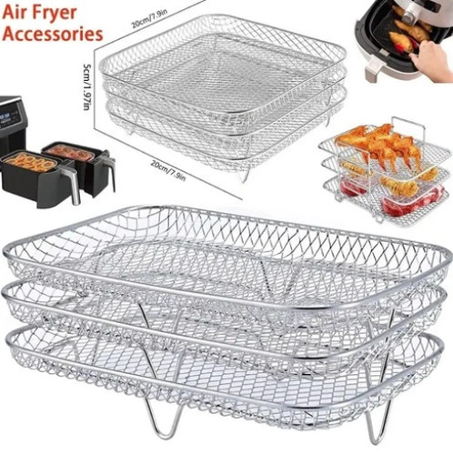 Air fryer rack stackable - fryer,