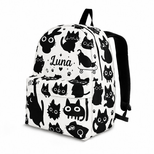 Personalized black cat - personalized,