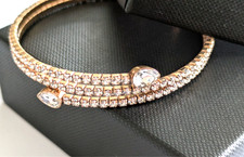 Swarovski crystal and gold tone bracelet.