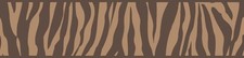 Fine Decor Animal Print Zebra Chocolate Natural Wallpaper Border Self Adhesive