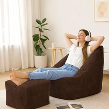 Bean Bag Chair with Footstool