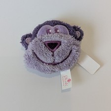 Plush Small Monkey Face Soft Toy Teddy Comforter Purple 3" BNWT