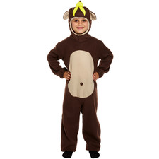 Unisex Monkey Child Costume Kids World Book Day Fancy Dress Suits Medium New