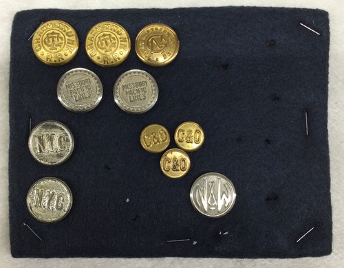 Vintage railroad buttons - vintage,