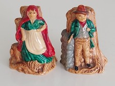 RARE Vintage Manor Ware Salt & Pepper Set Colleen & Paddy -  Souvenir of Ireland