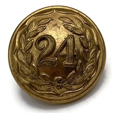 VICTORIAN 24th Regiment of Foot 1855-81 OFFICERS Button - Zulu War Rorke's Drift