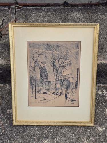 Rare james swann etching - james, print