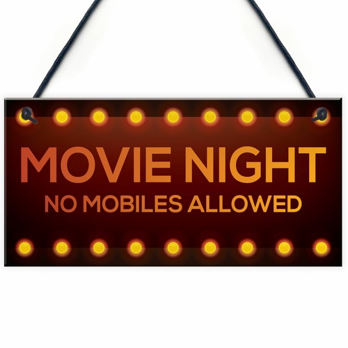 Movie night sign cinema room - sign,