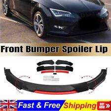 Black Red Front Bumper Lip Spoiler Splitter For SEAT LEON MK3 CUPRA/FR 2012-2016