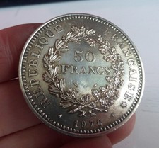 Superb 50 Francs Silver 1976