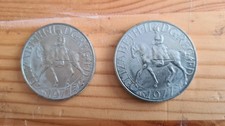 2 x 1977 Queen Elizabeth 11  Crown coins.