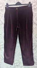 Slimma Signature Trousers Size 16 Purple Corduroy Trousers Used