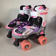 Power Adjustable Quad Roller Skates  By Senhai- Size Small 33-36 (UK1-3)