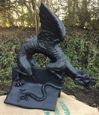 Black dragon roof finial 100/110° angled stone ridge tile victorian copy 69cmH