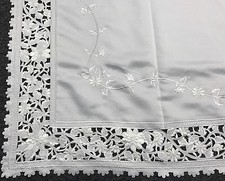 Large White Embroidered Lace