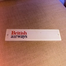 British Airways Vintage Perspex Door Sign. Airline Collectables Memorabilia