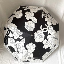Chanel Umbrella Camellia Black