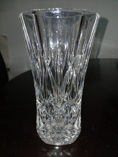 Lead cut crystal flower vase - lead,