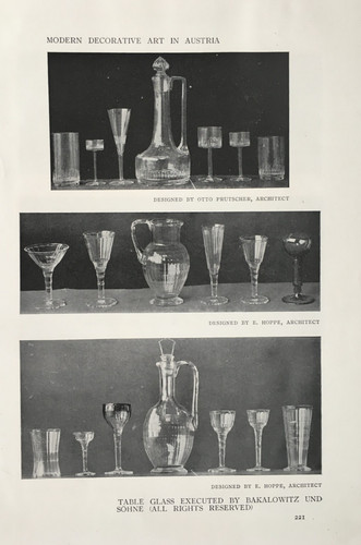 Art nouveau table glass etc - glass, by