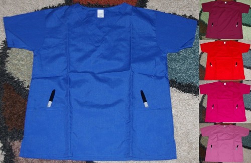 Trix neck scrub top - v, with
