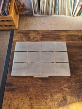 Large Vintage Art Deco Chrome Metal Cigarette/Cigar Holder Case 9" X 6" X 0.8"