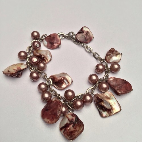 Silver coloured chain bracelet - silver,