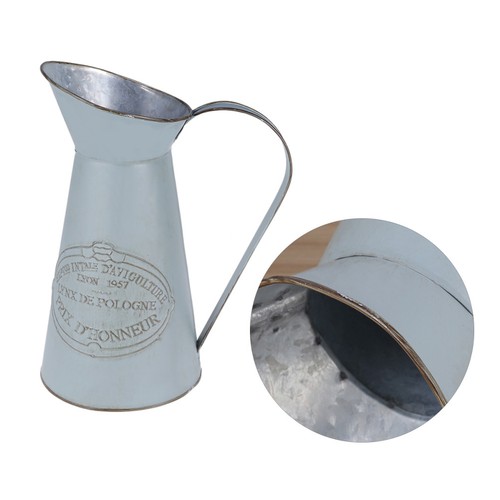 Galvanized vase vintage flower - vase,
