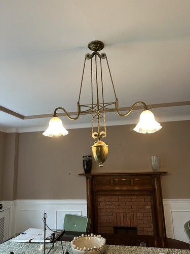 Vintage brass rise fall - &,