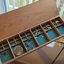 Watchmakers antique workbox - watchmakers,