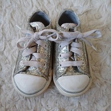 Silver Converse Trainers 6