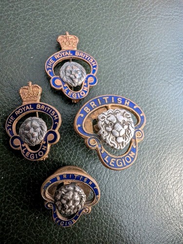 Vintage british legion badges - british,