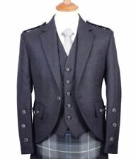 Men’s Scottish Charcoal Grey Argyle kilt jacket wedding kilt jacket