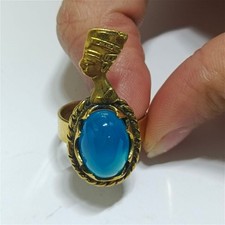 Handmade brass nefertiti ring - handmade,