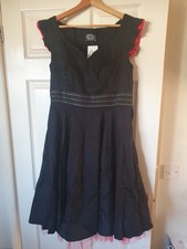 Hearts & Roses Black Dress With Red Ruffle Underskirt 14/116