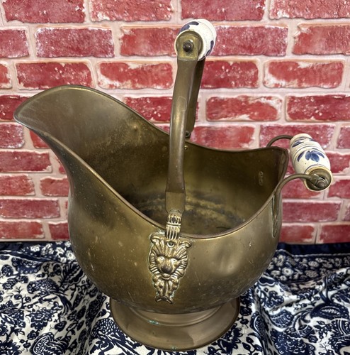 Unusual antique brass coal - unusual,
