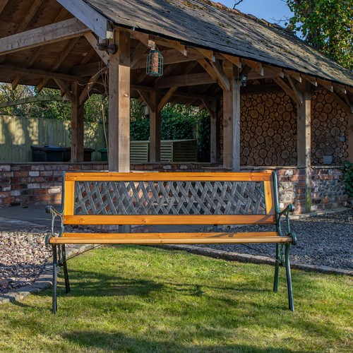 Seater outdoor wooden cast - wooden,