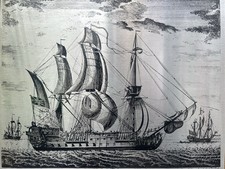 Metal Etching On Stainless Steel Of Spanish Man Of War