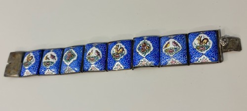 Vintage persian silver enamel - vintage,