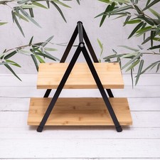 2 Tier Serving Board Black