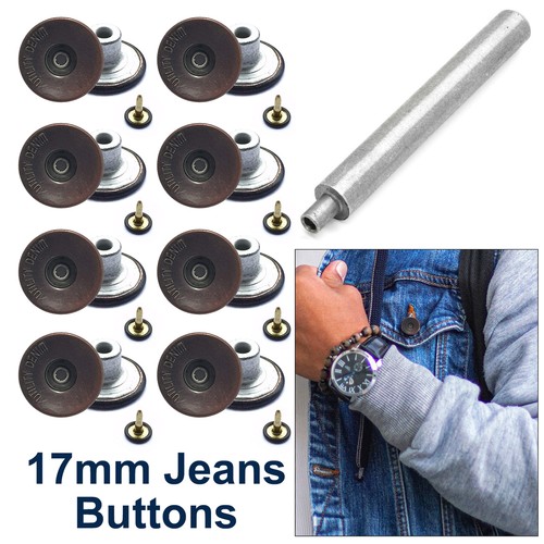 Jeans buttons 17mm dark - buttons,