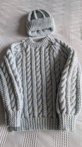 Child hand knitted aran - child's,